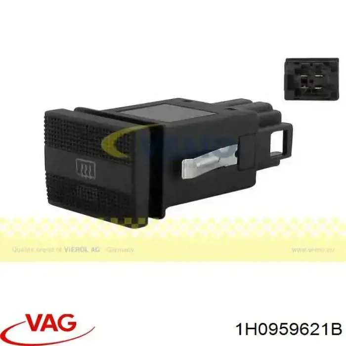 Купити 1H0959621B VAG Кнопка вмикання обігріву заднього скла