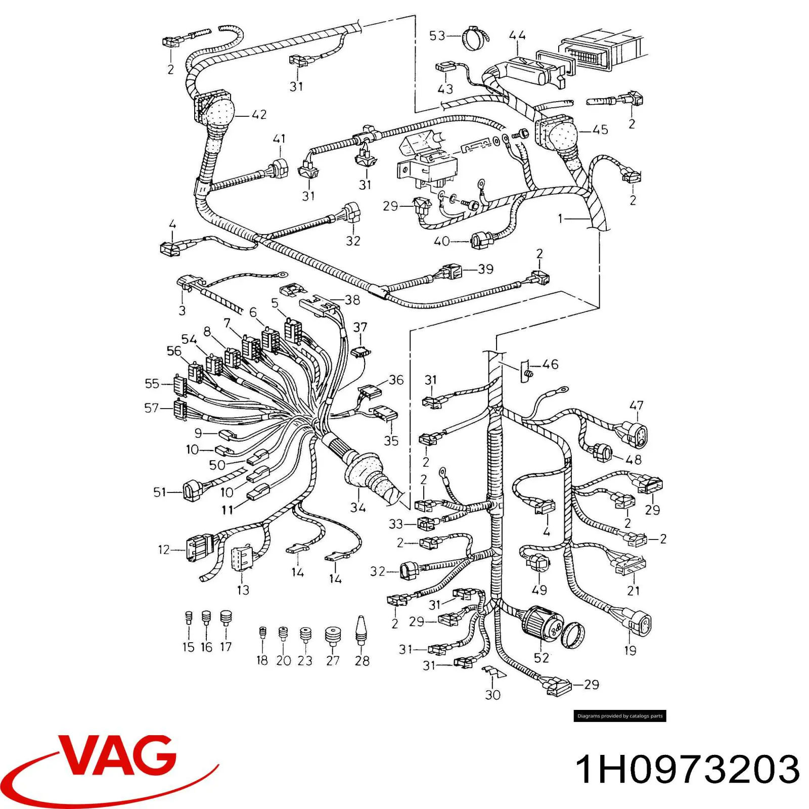 1H0973203 VAG термо-датчик включення вентилятора радіатора