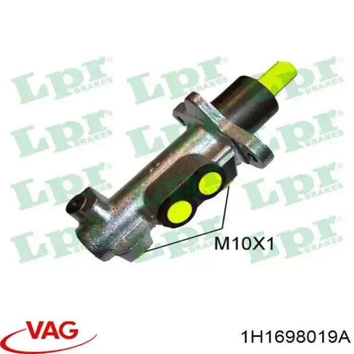 Циліндр головний гальма (Гідротормоз) VAG 1H1698019A ціна, від 55.85 USD