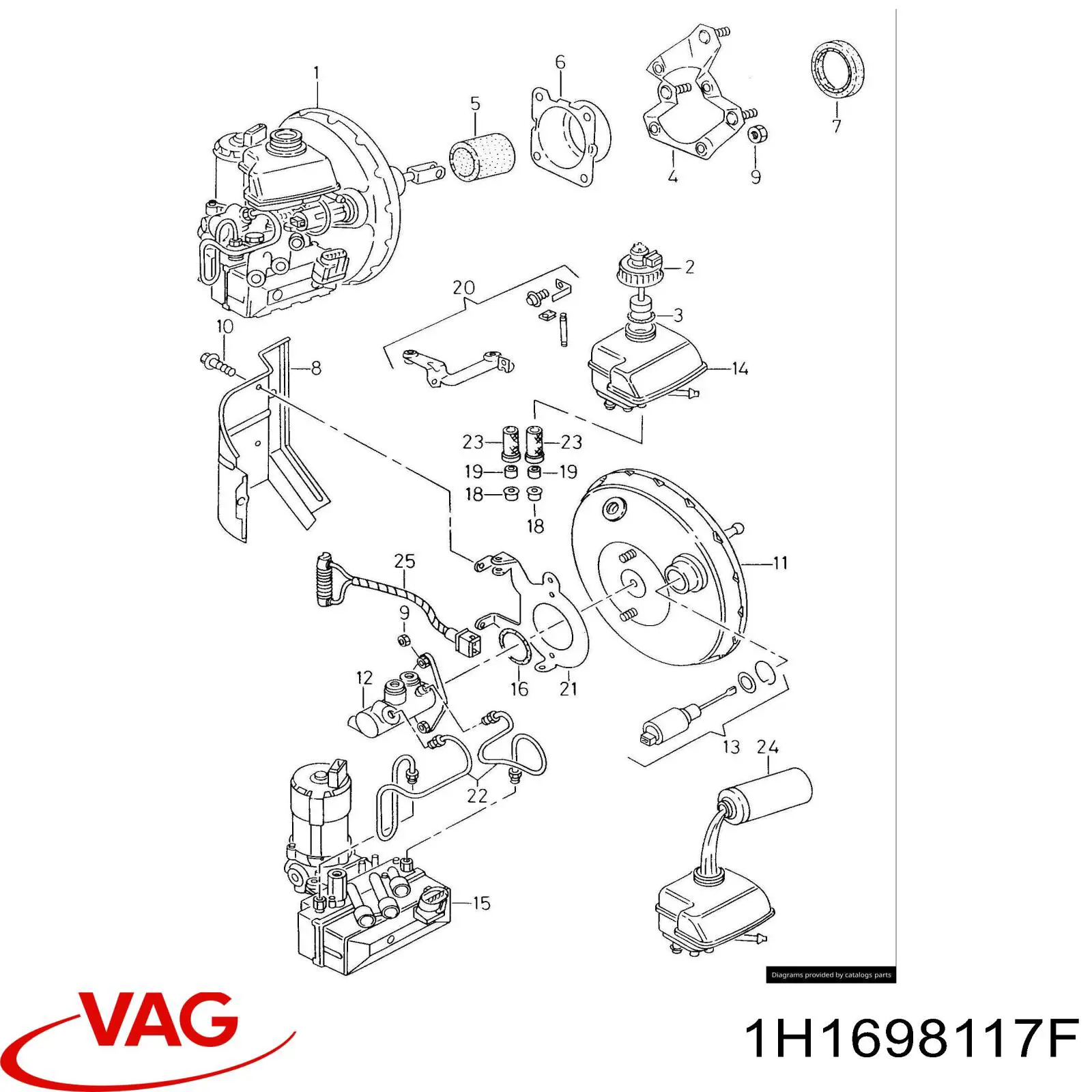 1H1698117 VAG Блок управління АБС (ABS)