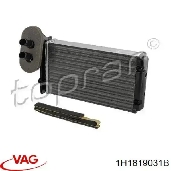 Радіатор пічки (обігрівача) VAG 1H1819031B ціна, від 12.79 USD