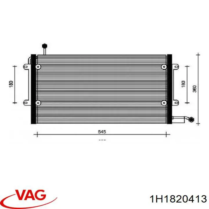 Радіатор кондиціонера 1H1820413 VAG