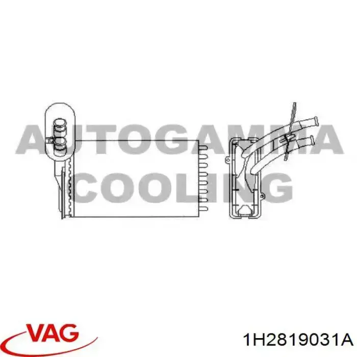 1H2819031A VAG радіатор пічки (обігрівача)