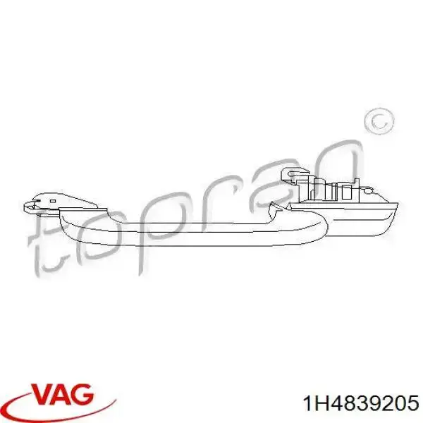 Ручка задньої двері зовнішня 1H4839205A3FZ VAG