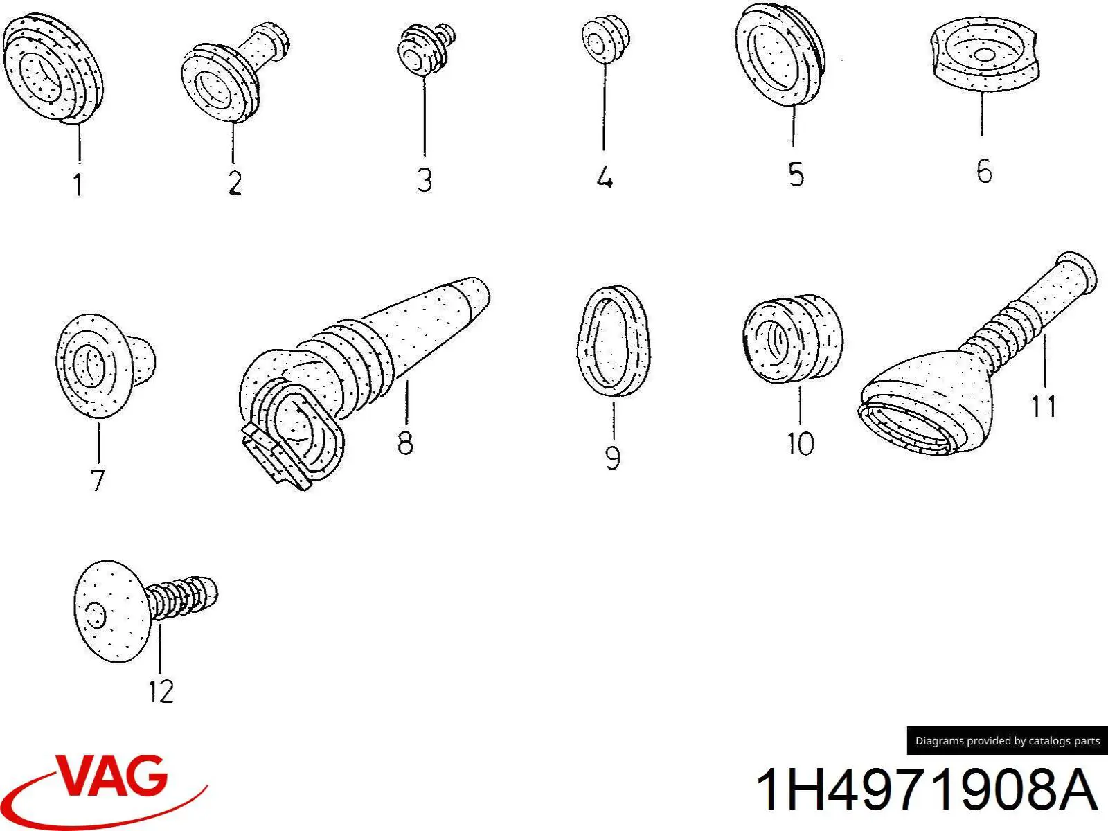  VAG 1H4971908A ціна, від 2.53 USD