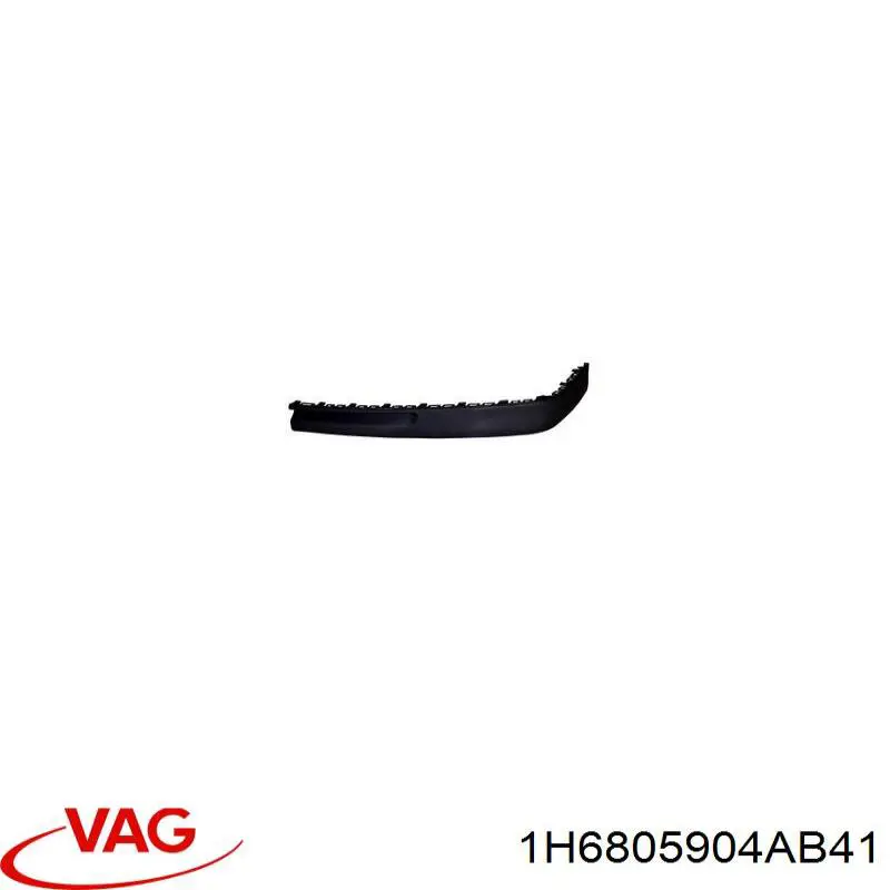 Спойлер переднього бампера, правий 1H6805904AB41 VAG
