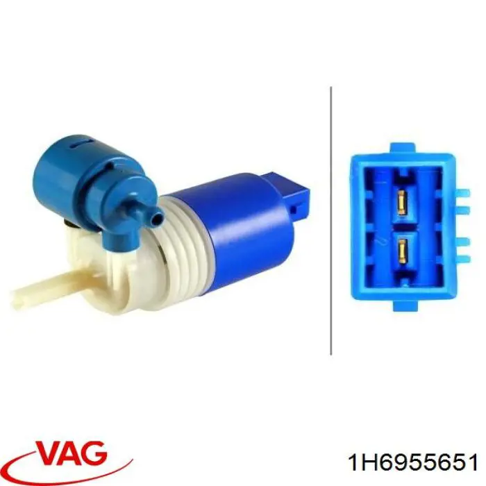 Купити 1H6955651 VAG Мотор омивача лобового скла