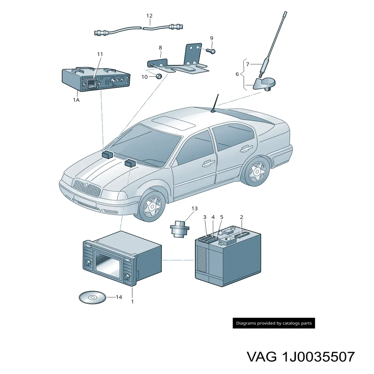 Антена VAG 1J0035507 ціна, від 55.56 USD