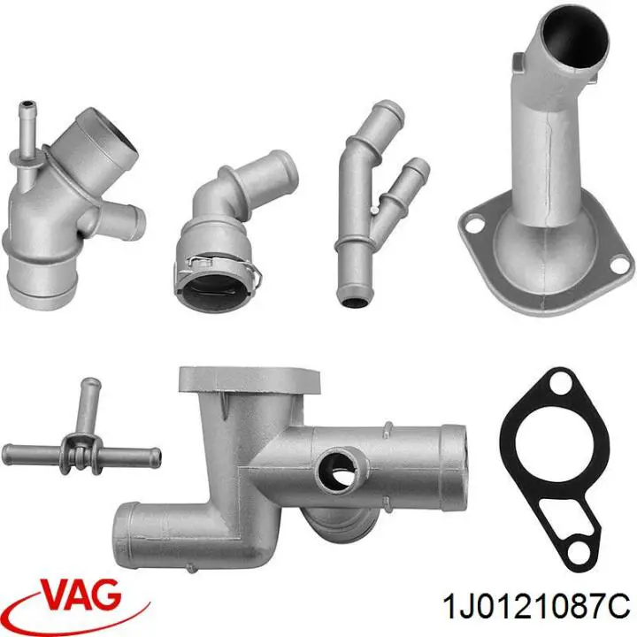Фланець системи охолодження (трійник) 1J0121087C VAG