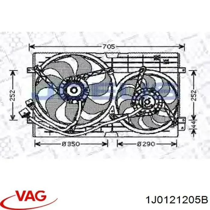 1J0121205B VAG Облицювання рамки радіатора