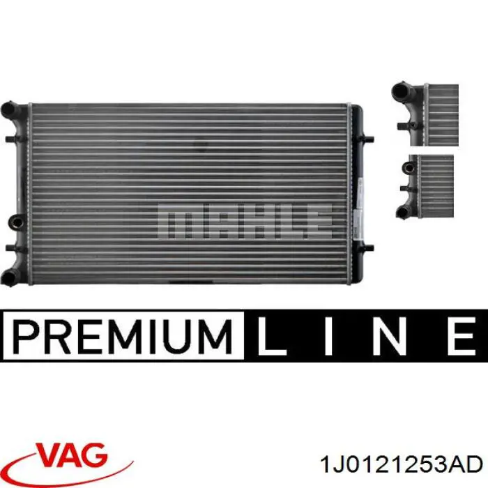 Купити 1J0121253AD VAG Радіатор двигуна