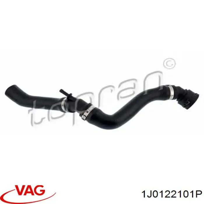 Шланг/патрубок радіатора охолодження, верхній VAG 1J0122101P ціна, від 7.44 USD
