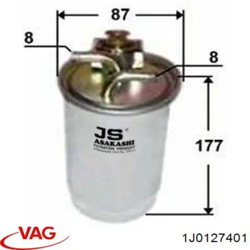Фільтр тонкого очищення палива VAG 1J0127401 ціна, від 12.05 USD