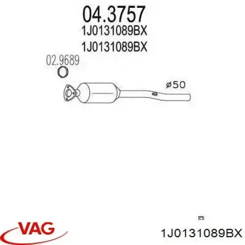 Конвертор-каталізатор (каталітичний нейтралізатор) VAG 1J0131089BX ціна, від 119.24 USD