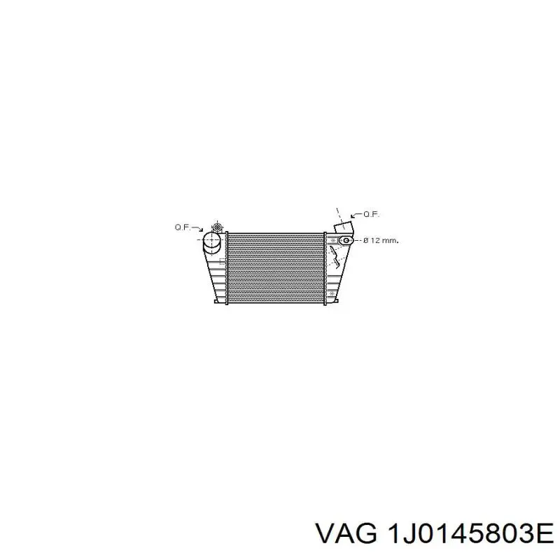 Радіатор інтеркулера VAG 1J0145803E