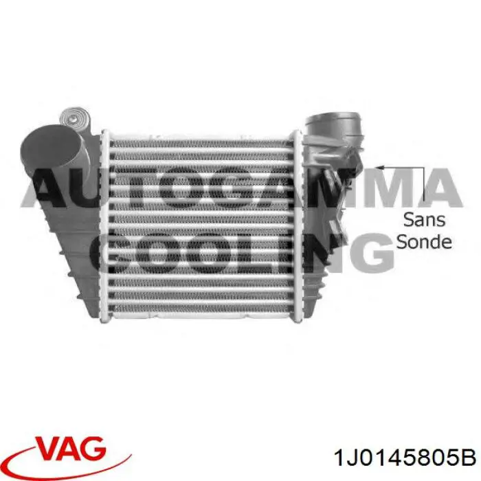 1J0145805B VAG радіатор интеркуллера