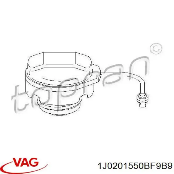 Пробка паливного бака VAG 1J0201550BF9B9 ціна, від 7.08 USD