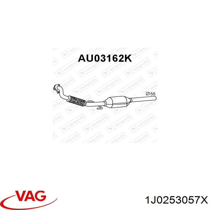 Каталізатор 1J0253057X VAG