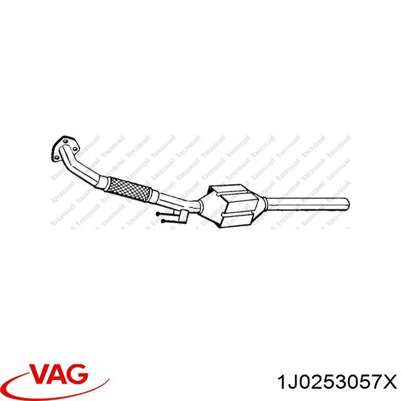 Купити 1J0253057X VAG Перетворювач відпрацьованих газів