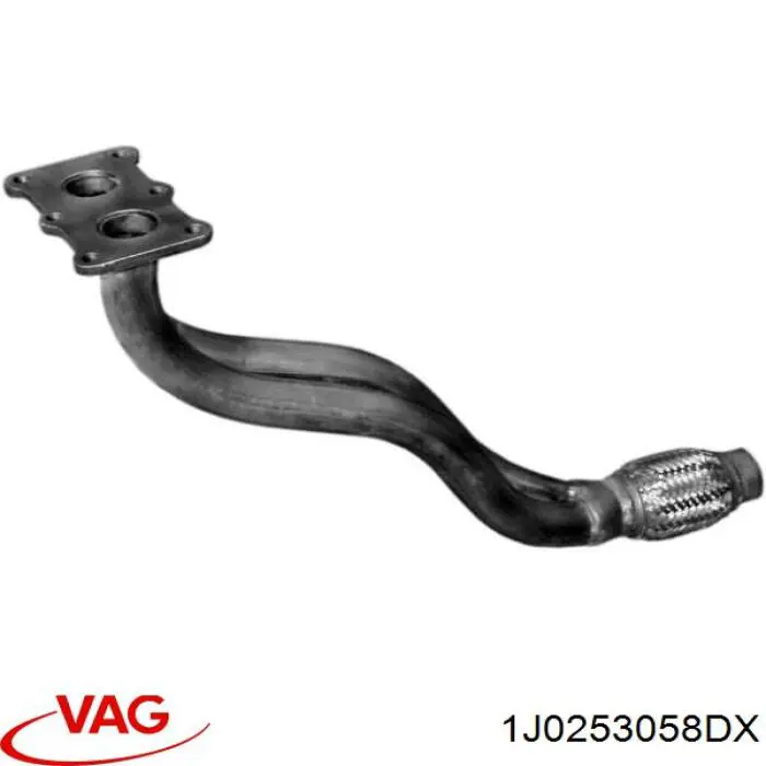 Купити 1J0253058DX VAG Труба приймальна (штани) глушника, передня