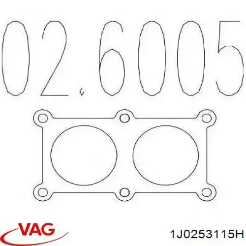 Купити 1J0253115H VAG Прокладка до глушника