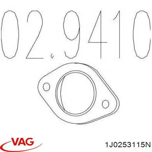 Купити 1J0253115N VAG Прокладка до глушника