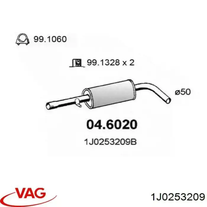 Глушник, центральна частина VAG 1J0253209A