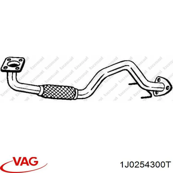 Купити 1J0254301G VAG Труба приймальна (штани) глушника, передня