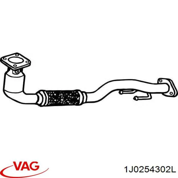 Купити 1J0254302L VAG Труба приймальна (штани) глушника, передня