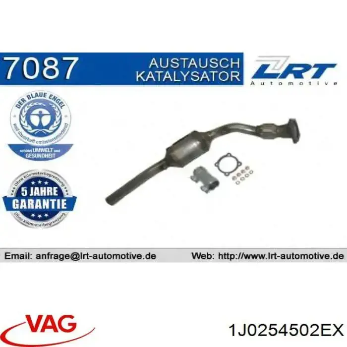 Конвертор-каталізатор (каталітичний нейтралізатор) VAG 1J0254502EX ціна, від 268.27 USD
