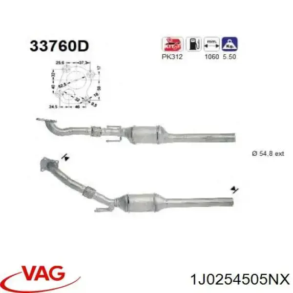  1J0254505N VAG