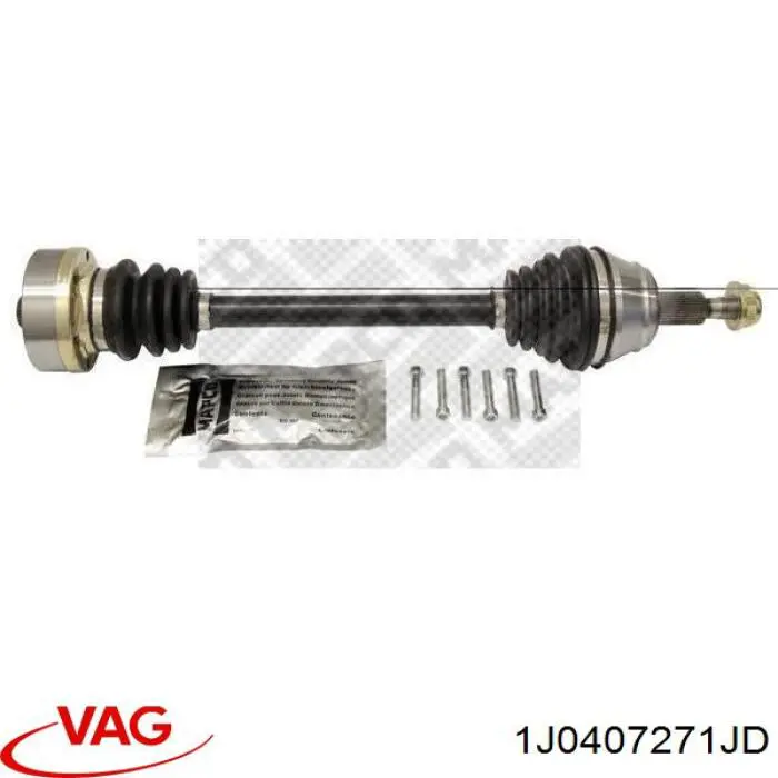 Купити 1J0407271JD VAG Ліва піввісь