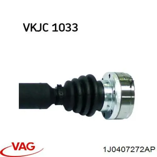 Піввісь передня, права VAG 1J0407272AP ціна, від 60.05 USD