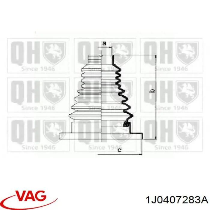 1J0407283A VAG Пильник ШРКШ внутрішній, передній півосі