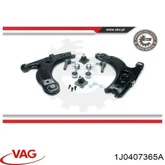 Кульова опора, нижня, ліва 1J0407365A VAG