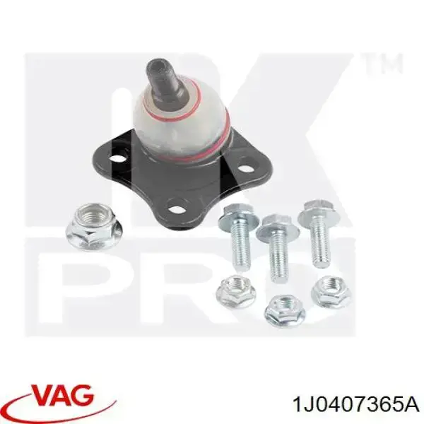 Купити 1J0407365A VAG Кульова опора, нижня, ліва
