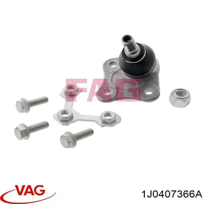 Кульова опора, нижня, права 1J0407366A VAG