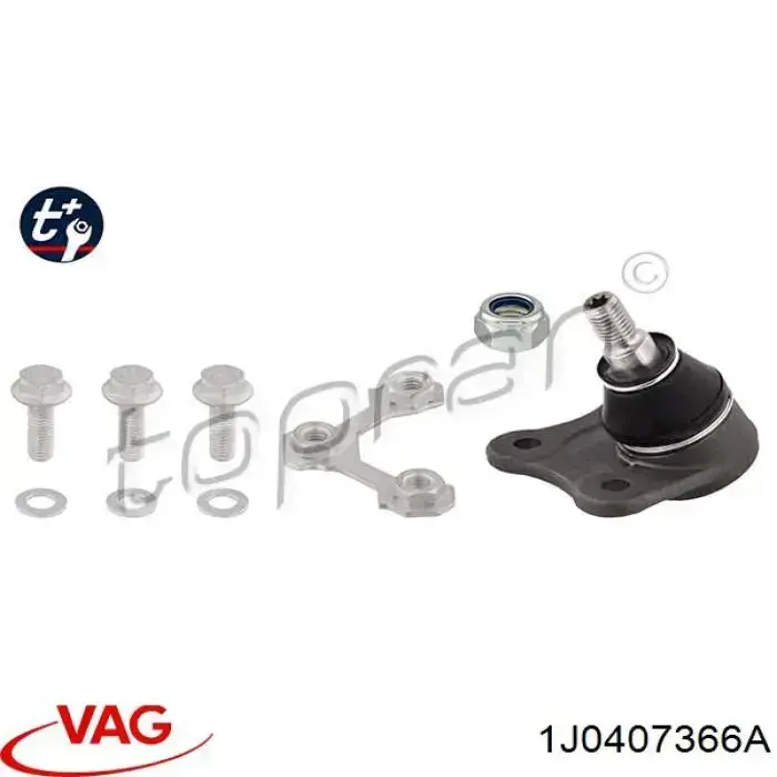 Кульова опора, нижня, права VAG 1J0407366A