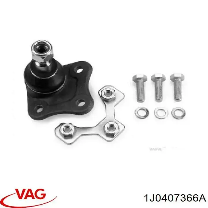 Кульова опора, нижня, права VAG 1J0407366A ціна, від 11.29 USD