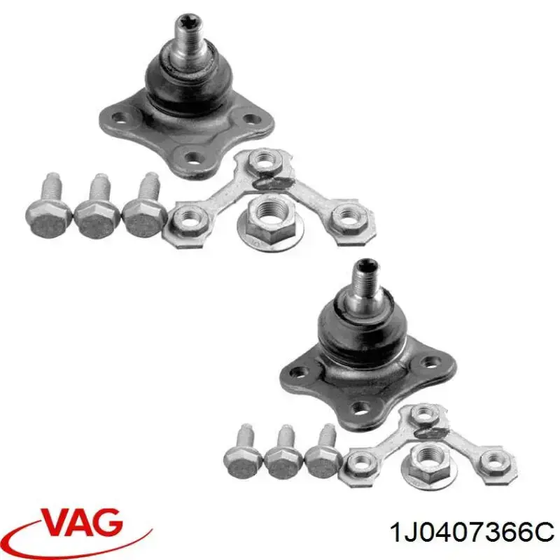 1J0407366C VAG Кульова опора, нижня, права