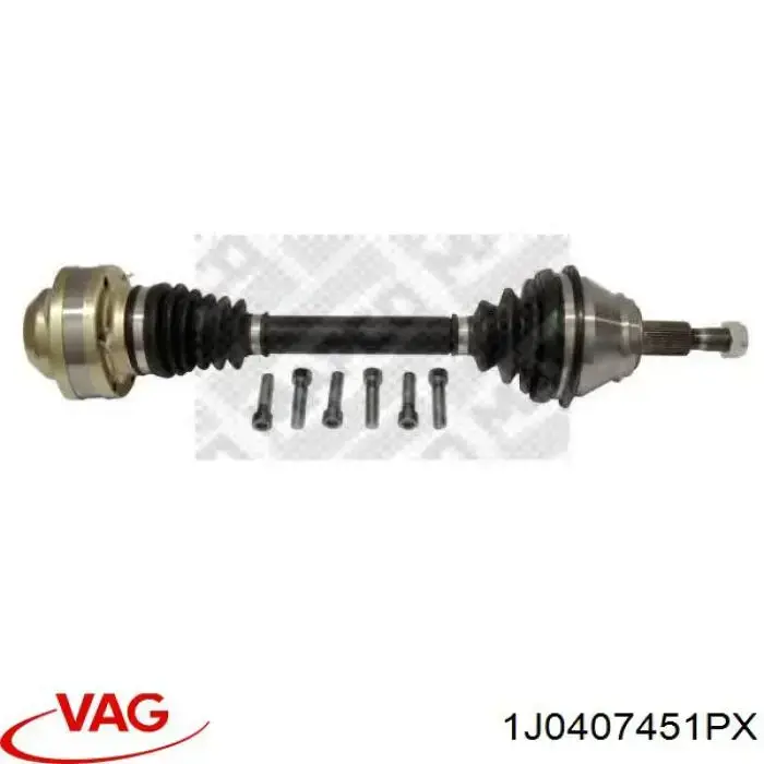 Привід передній лівий VAG 1J0407271GC ціна, від 42.89 USD
