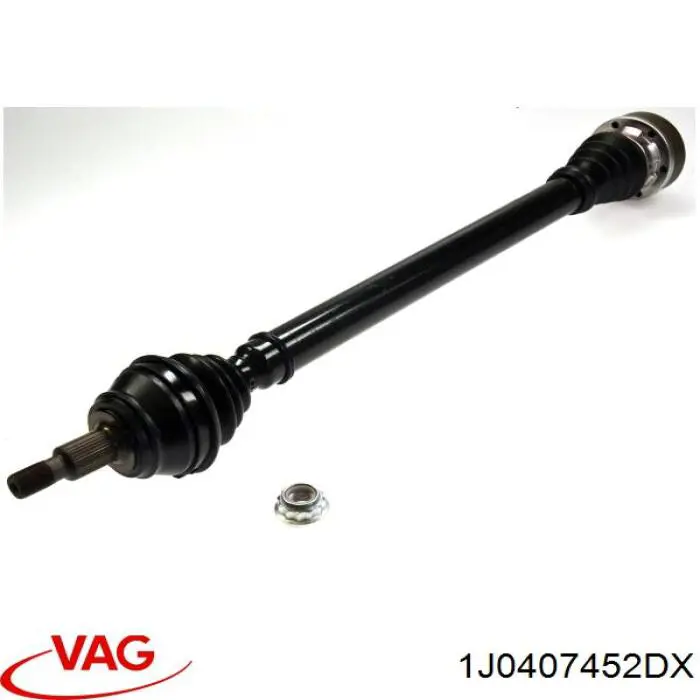 Піввісь передня, права VAG 1J0407452DX ціна, від 107.67 USD