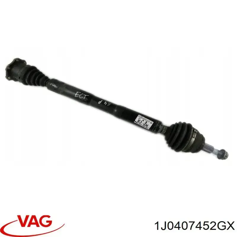 Купити 1J0407452GX VAG Піввісь права