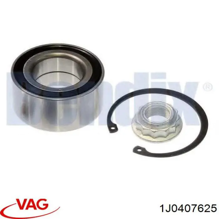 Комплект підшипник маточини передньої VAG 1J0407625 ціна, від 20.13 USD