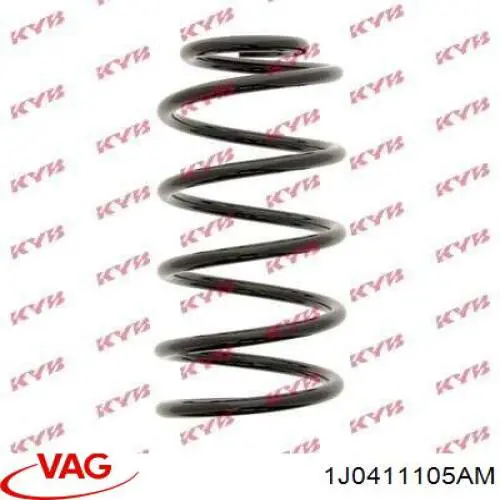 Пружина передня VAG 1J0411105AM ціна, від 42.61 USD