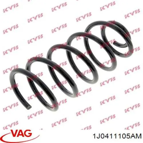Пружина передня 1J0411105AM VAG