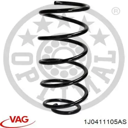 Пружина передня VAG 1J0411105AS ціна, від 23.25 USD