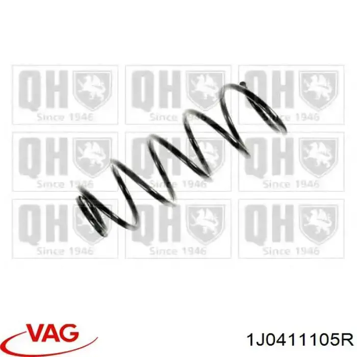 Пружина передня 1J0411105R VAG