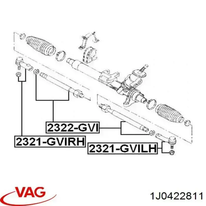 Наконечник рульовий VAG 1J0422811 ціна, від 5.97 USD