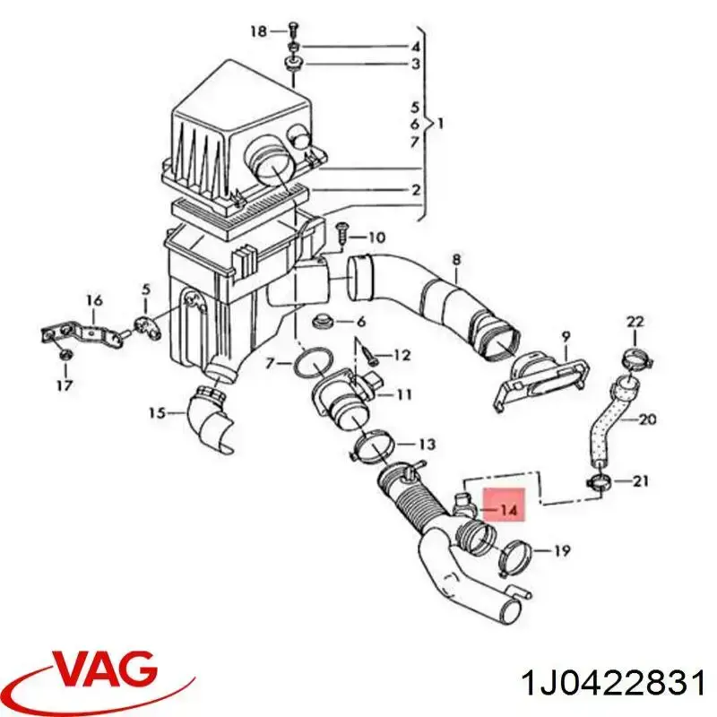 1J0422831 VAG пильник рульового механізму/рейки